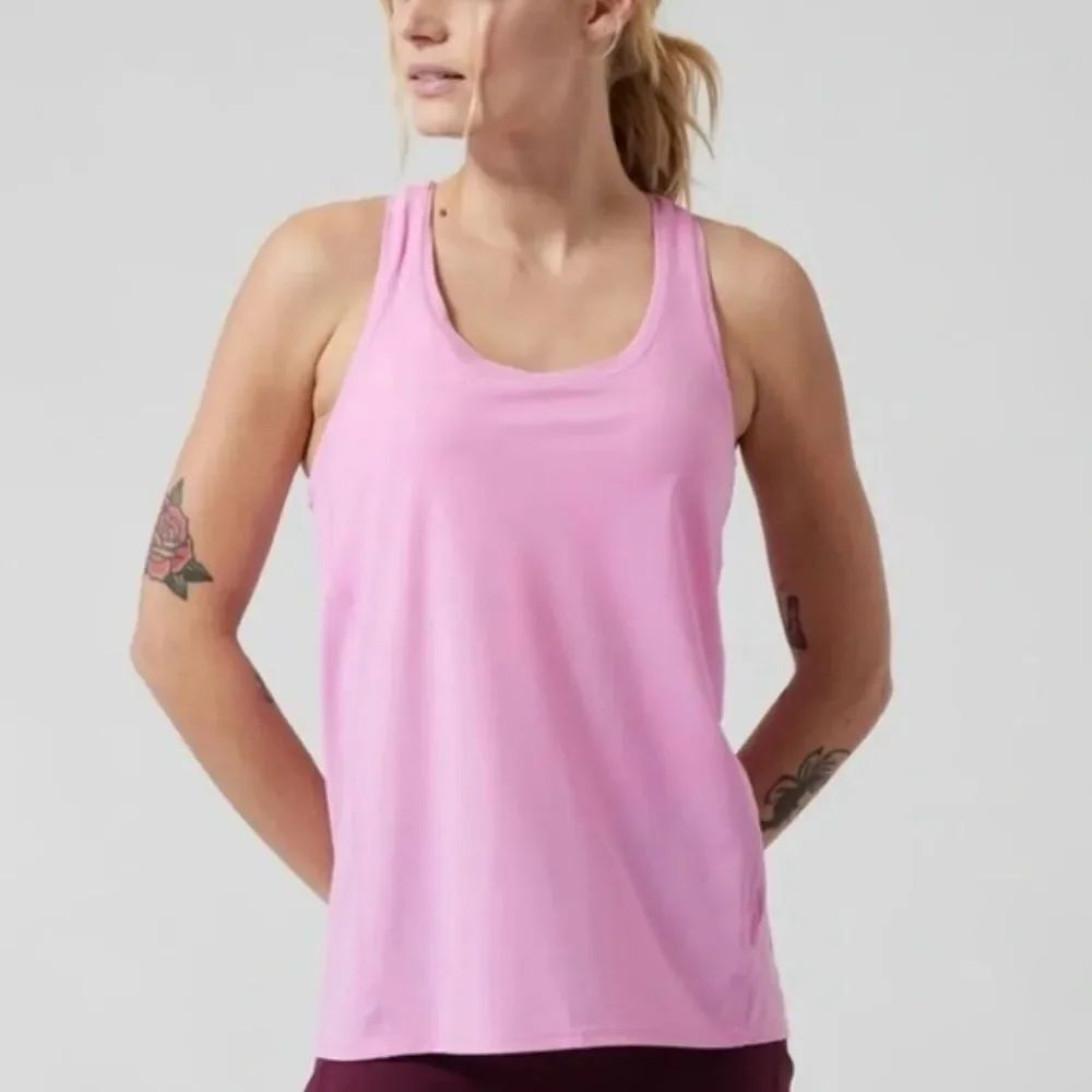 Athleta Pink ScoopโNeck Racerback Tank Top